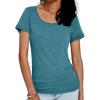 imageAUTOMET Womens Tshirts Loose Casual Crewneck Short Sleeve Spring Tops Basic Teeshirt 2025 Summer Fashion OutfitsBlue Green