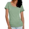 imageAUTOMET Womens Tshirts Loose Casual Crewneck Short Sleeve Spring Tops Basic Teeshirt 2025 Summer Fashion OutfitsLight Green