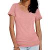 imageAUTOMET Womens Tshirts Loose Casual Crewneck Short Sleeve Spring Tops Basic Teeshirt 2025 Summer Fashion OutfitsPink