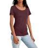 imageAUTOMET Womens Tshirts Loose Casual Crewneck Short Sleeve Spring Tops Basic Teeshirt 2025 Summer Fashion OutfitsWine Red