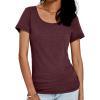 imageAUTOMET Womens Tshirts Loose Casual Crewneck Short Sleeve Spring Tops Basic Teeshirt 2025 Summer Fashion OutfitsWine Red