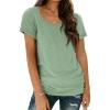 imageAUTOMET Womens Tshirts Loose Casual Crewneck Short Sleeve Spring Tops Basic Teeshirt 2025 Summer Fashion OutfitsLight Green