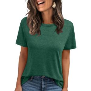 imageAUTOMET Summer Tops Women Spring Short Sleeve Shirts Beach Vacation Outfits Plus Size Workout Tshirts Casual Clothes 202502darkgreen