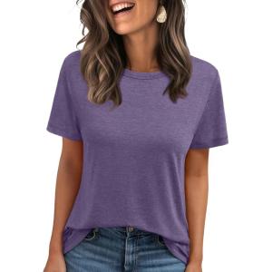imageAUTOMET Summer Tops Women Spring Short Sleeve Shirts Beach Vacation Outfits Plus Size Workout Tshirts Casual Clothes 202502lavenderpurple