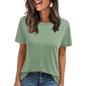imageAUTOMET Summer Tops Women Spring Short Sleeve Shirts Beach Vacation Outfits Plus Size Workout Tshirts Casual Clothes 202502lightgreen