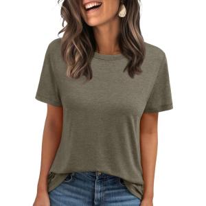 imageAUTOMET Summer Tops Women Spring Short Sleeve Shirts Beach Vacation Outfits Plus Size Workout Tshirts Casual Clothes 202502olive