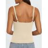 imageAUTOMET Crop Tank Top Woman Summer V Neck Tube Ribbed Tops Halter Sapghetti Strap Cami Racerback Tees LadiesApricot