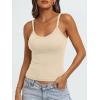 imageAUTOMET Crop Tank Top Woman Summer V Neck Tube Ribbed Tops Halter Sapghetti Strap Cami Racerback Tees LadiesApricot