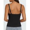 imageAUTOMET Crop Tank Top Woman Summer V Neck Tube Ribbed Tops Halter Sapghetti Strap Cami Racerback Tees LadiesBlack