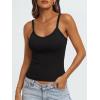 imageAUTOMET Crop Tank Top Woman Summer V Neck Tube Ribbed Tops Halter Sapghetti Strap Cami Racerback Tees LadiesBlack