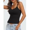 imageAUTOMET Crop Tank Top Woman Summer V Neck Tube Ribbed Tops Halter Sapghetti Strap Cami Racerback Tees LadiesBlack