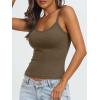 imageAUTOMET Crop Tank Top Woman Summer V Neck Tube Ribbed Tops Halter Sapghetti Strap Cami Racerback Tees LadiesCoffeegrey