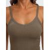 imageAUTOMET Crop Tank Top Woman Summer V Neck Tube Ribbed Tops Halter Sapghetti Strap Cami Racerback Tees LadiesCoffeegrey