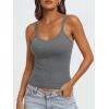 imageAUTOMET Crop Tank Top Woman Summer V Neck Tube Ribbed Tops Halter Sapghetti Strap Cami Racerback Tees LadiesDarkgrey