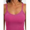 imageAUTOMET Crop Tank Top Woman Summer V Neck Tube Ribbed Tops Halter Sapghetti Strap Cami Racerback Tees LadiesHotpink