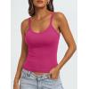 imageAUTOMET Crop Tank Top Woman Summer V Neck Tube Ribbed Tops Halter Sapghetti Strap Cami Racerback Tees LadiesHotpink