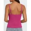 imageAUTOMET Crop Tank Top Woman Summer V Neck Tube Ribbed Tops Halter Sapghetti Strap Cami Racerback Tees LadiesHotpink