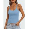 imageAUTOMET Crop Tank Top Woman Summer V Neck Tube Ribbed Tops Halter Sapghetti Strap Cami Racerback Tees LadiesLightblue
