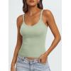 imageAUTOMET Crop Tank Top Woman Summer V Neck Tube Ribbed Tops Halter Sapghetti Strap Cami Racerback Tees LadiesLightgreen