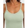 imageAUTOMET Crop Tank Top Woman Summer V Neck Tube Ribbed Tops Halter Sapghetti Strap Cami Racerback Tees LadiesLightgreen