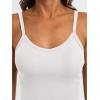 imageAUTOMET Crop Tank Top Woman Summer V Neck Tube Ribbed Tops Halter Sapghetti Strap Cami Racerback Tees LadiesWhite