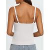 imageAUTOMET Crop Tank Top Woman Summer V Neck Tube Ribbed Tops Halter Sapghetti Strap Cami Racerback Tees LadiesWhite