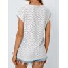 imageAUTOMET Women Casual Eyelet Embroidery Cap Sleeve Summer Tops Trendy TShirts Work Blouse 2025White