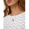 imageAUTOMET Women Casual Eyelet Embroidery Cap Sleeve Summer Tops Trendy TShirts Work Blouse 2025White
