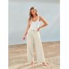 imageAUTOMET Women Wide Leg Dress Pants High Waisted Loose Fit Business Casual Work Trousers with Pockets 2025Beige
