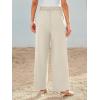 imageAUTOMET Women Wide Leg Dress Pants High Waisted Loose Fit Business Casual Work Trousers with Pockets 2025Beige