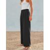 imageAUTOMET Women Wide Leg Dress Pants High Waisted Loose Fit Business Casual Work Trousers with Pockets 2025Black
