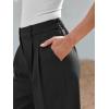 imageAUTOMET Women Wide Leg Dress Pants High Waisted Loose Fit Business Casual Work Trousers with Pockets 2025Black