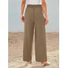 imageAUTOMET Women Wide Leg Dress Pants High Waisted Loose Fit Business Casual Work Trousers with Pockets 2025Coffee