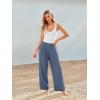 imageAUTOMET Women Wide Leg Dress Pants High Waisted Loose Fit Business Casual Work Trousers with Pockets 2025Dusty Blue