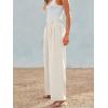 imageAUTOMET Women Wide Leg Dress Pants High Waisted Loose Fit Business Casual Work Trousers with Pockets 2025Offwhite