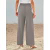 imageAUTOMET Women Wide Leg Dress Pants High Waisted Loose Fit Business Casual Work Trousers with Pockets 2025Stones Grey