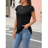 imageAUTOMET Womens Cap Sleeve Summer Tops Business Casual T Shirts Dressy Spring Fashion Outfits Cute Trendy Clothes 2025Black