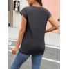 imageAUTOMET Womens Cap Sleeve Summer Tops Business Casual T Shirts Dressy Spring Fashion Outfits Cute Trendy Clothes 2025Blackgrey