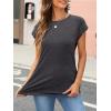 imageAUTOMET Womens Cap Sleeve Summer Tops Business Casual T Shirts Dressy Spring Fashion Outfits Cute Trendy Clothes 2025Blackgrey