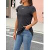 imageAUTOMET Womens Cap Sleeve Summer Tops Business Casual T Shirts Dressy Spring Fashion Outfits Cute Trendy Clothes 2025Blackgrey