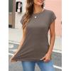 imageAUTOMET Womens Cap Sleeve Summer Tops Business Casual T Shirts Dressy Spring Fashion Outfits Cute Trendy Clothes 2025Coffeegrey