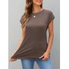 imageAUTOMET Womens Cap Sleeve Summer Tops Business Casual T Shirts Dressy Spring Fashion Outfits Cute Trendy Clothes 2025Coffeegrey