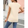 imageAUTOMET Womens Cap Sleeve Summer Tops Business Casual T Shirts Dressy Spring Fashion Outfits Cute Trendy Clothes 2025Cream