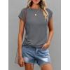 imageAUTOMET Womens Cap Sleeve Summer Tops Business Casual T Shirts Dressy Spring Fashion Outfits Cute Trendy Clothes 2025Darkgrey
