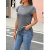 imageAUTOMET Womens Cap Sleeve Summer Tops Business Casual T Shirts Dressy Spring Fashion Outfits Cute Trendy Clothes 2025Darkgrey