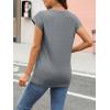 imageAUTOMET Womens Cap Sleeve Summer Tops Business Casual T Shirts Dressy Spring Fashion Outfits Cute Trendy Clothes 2025Darkgrey