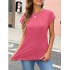 imageAUTOMET Womens Cap Sleeve Summer Tops Business Casual T Shirts Dressy Spring Fashion Outfits Cute Trendy Clothes 2025Hotpink