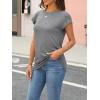 imageAUTOMET Womens Cap Sleeve Summer Tops Business Casual T Shirts Dressy Spring Fashion Outfits Cute Trendy Clothes 2025Lightgrey