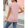 imageAUTOMET Womens Cap Sleeve Summer Tops Business Casual T Shirts Dressy Spring Fashion Outfits Cute Trendy Clothes 2025Pink