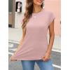 imageAUTOMET Womens Cap Sleeve Summer Tops Business Casual T Shirts Dressy Spring Fashion Outfits Cute Trendy Clothes 2025Pink